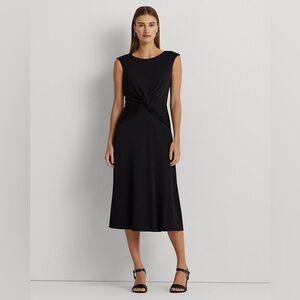 Lauren Ralph Lauren Twist-Front Jersey Dress Size 6